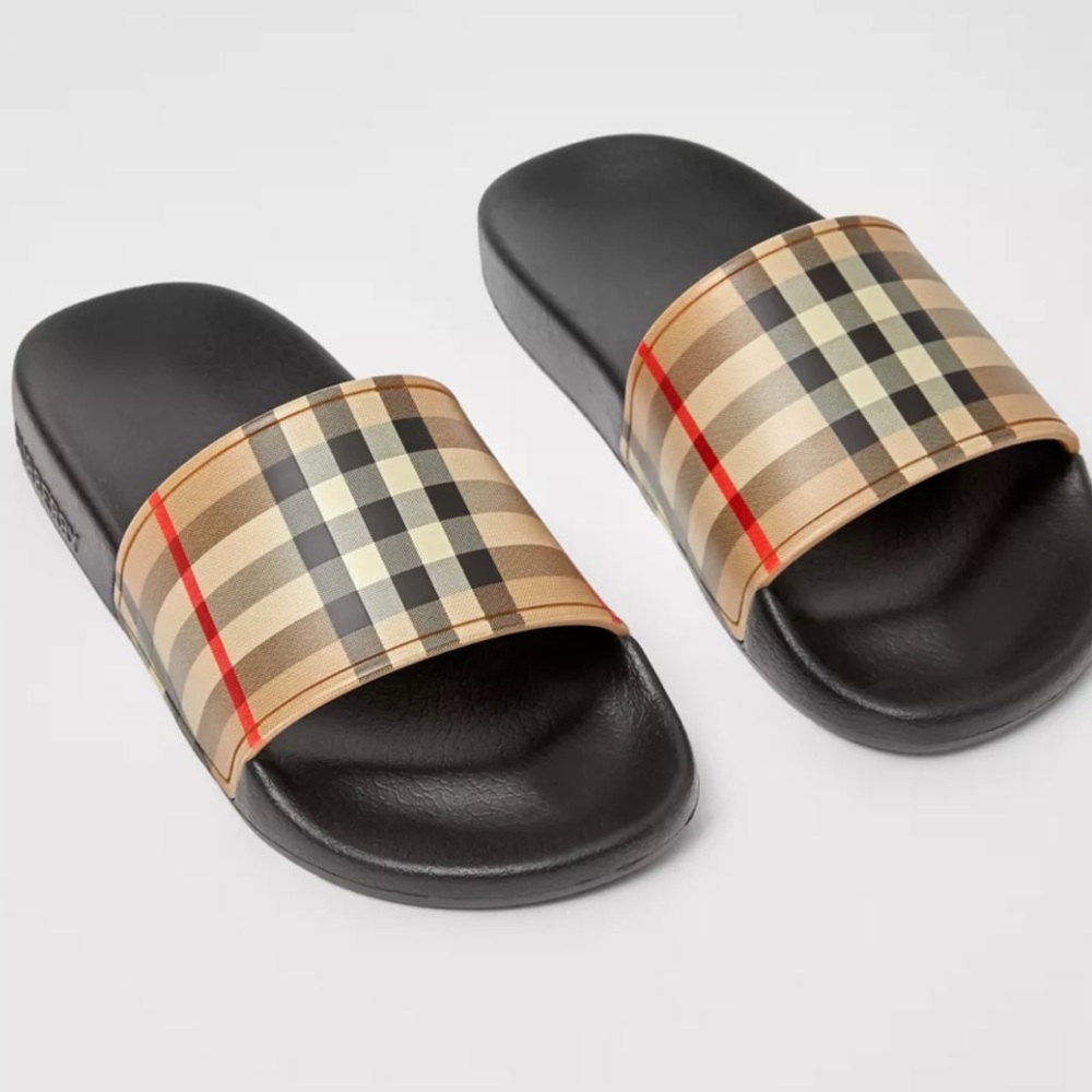 Vintage check slides,